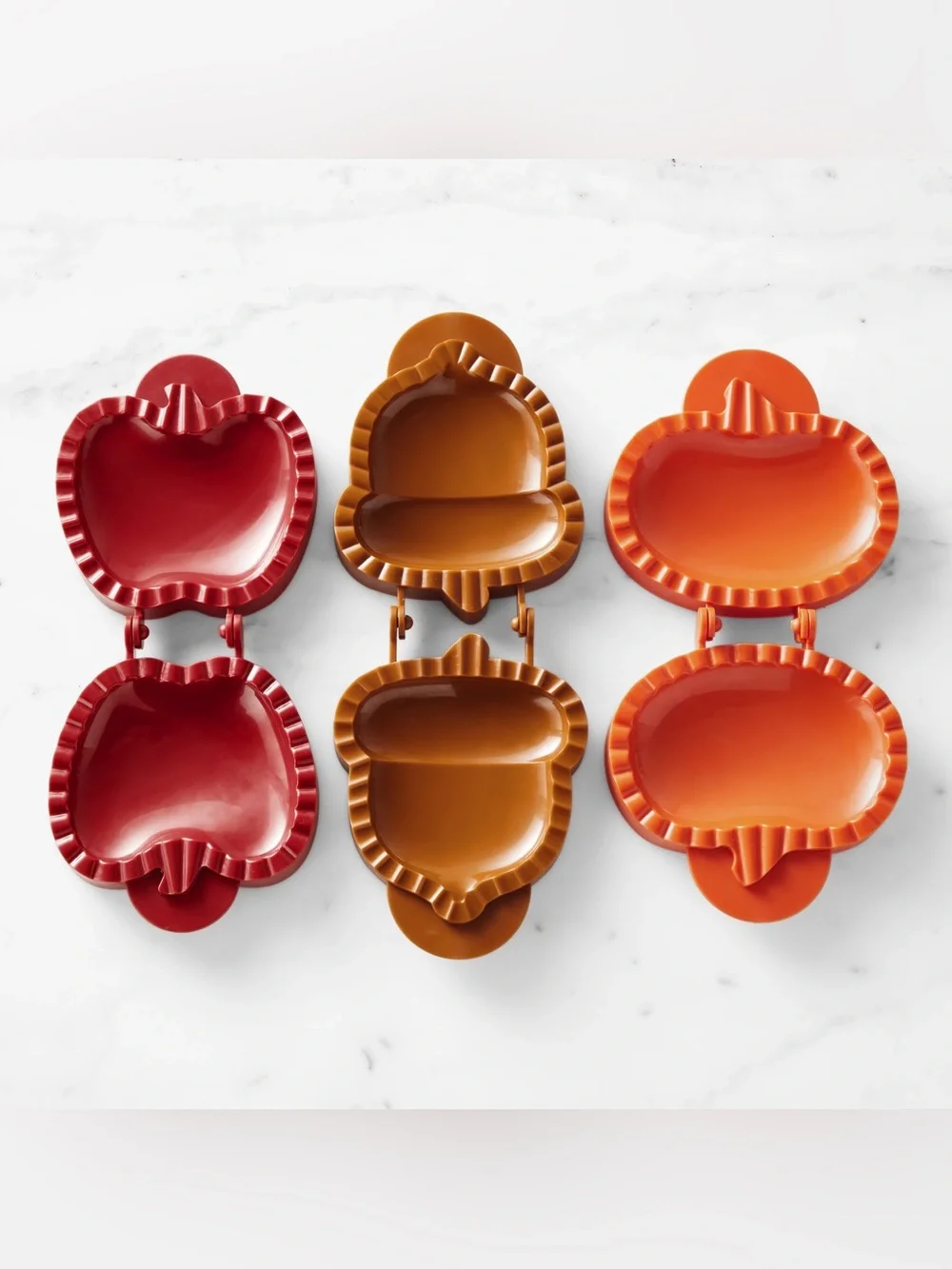Williams Sonoma Fall Hand Pie Molds Apple Pumpkin Acorn Set of 3 NIB